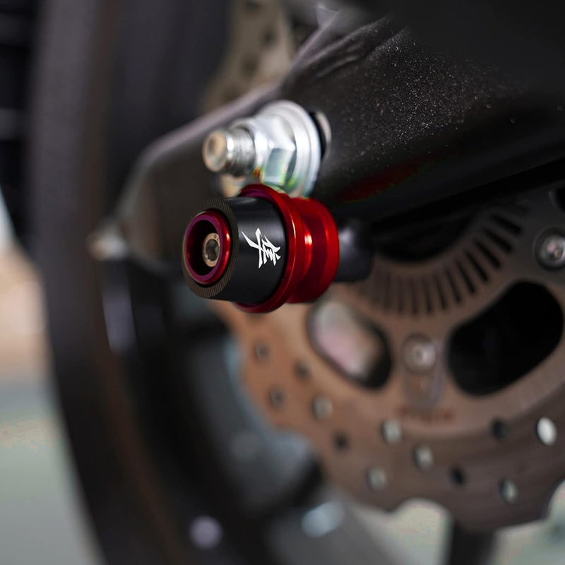 MOWOK Fits For SUZUKI Hayabusa GSX1300R GSX 1300R Gen 3 1999-2021 2022 2023 2024 2025 Accessories Motorcycle M8 Swingarm Spools Slider Stand (Black) (Red) - Image 2